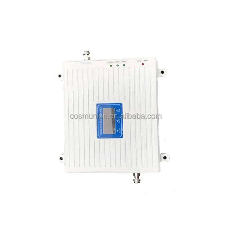 OEM intenligent GSM/PCS/WCDMA tri-frequency bands mobile signal booster amplifier with col