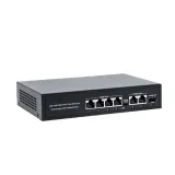OEM HX-0403PEG Custom 4+2+1 Port Gigabit POE Switch 65W SFP for IP Camera Systems 14Gbps C