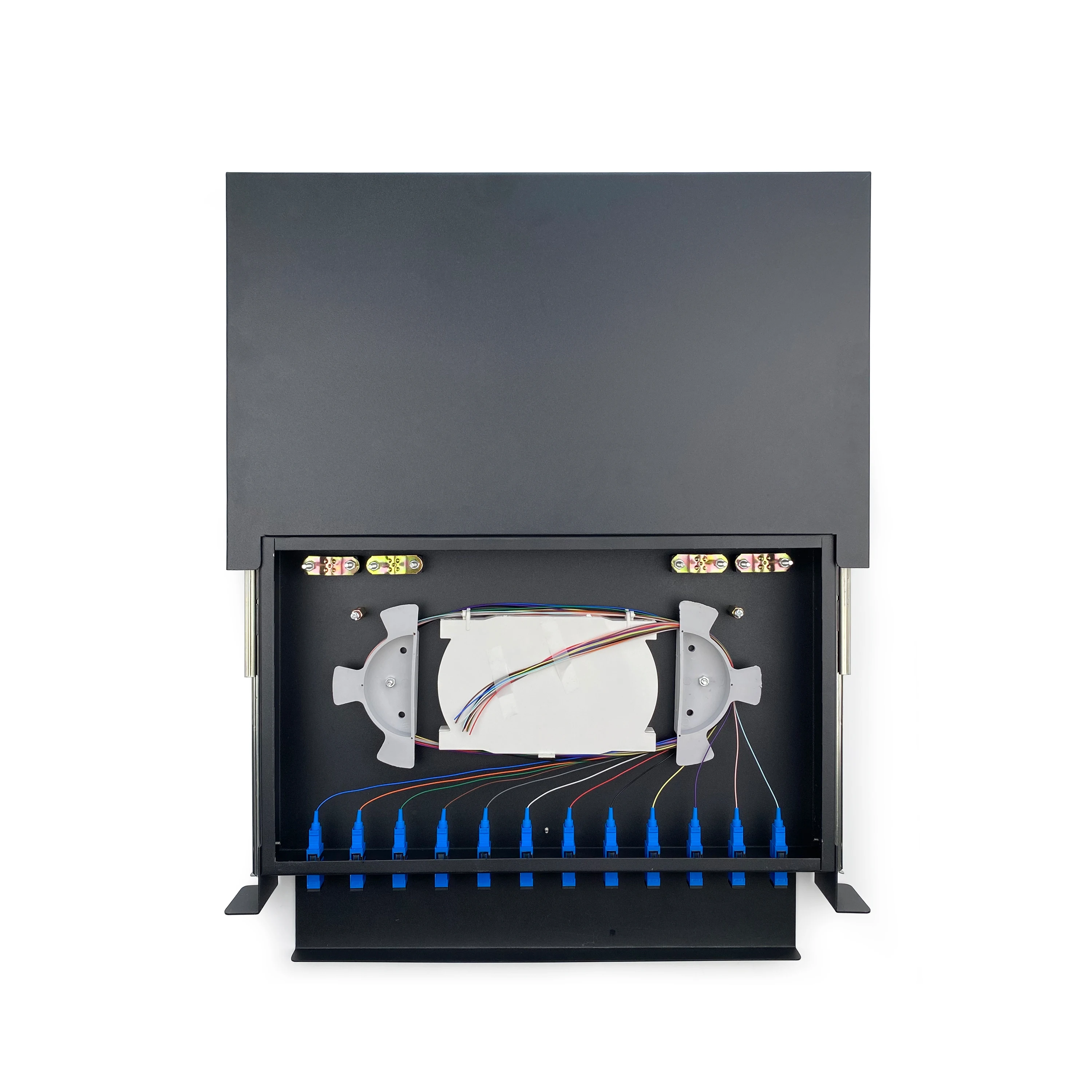 Fiber Patch Panel FTTH Wall Mounted Sc/FC/St/LC APC/Upc Distribution Frame Fiber Optic Pat