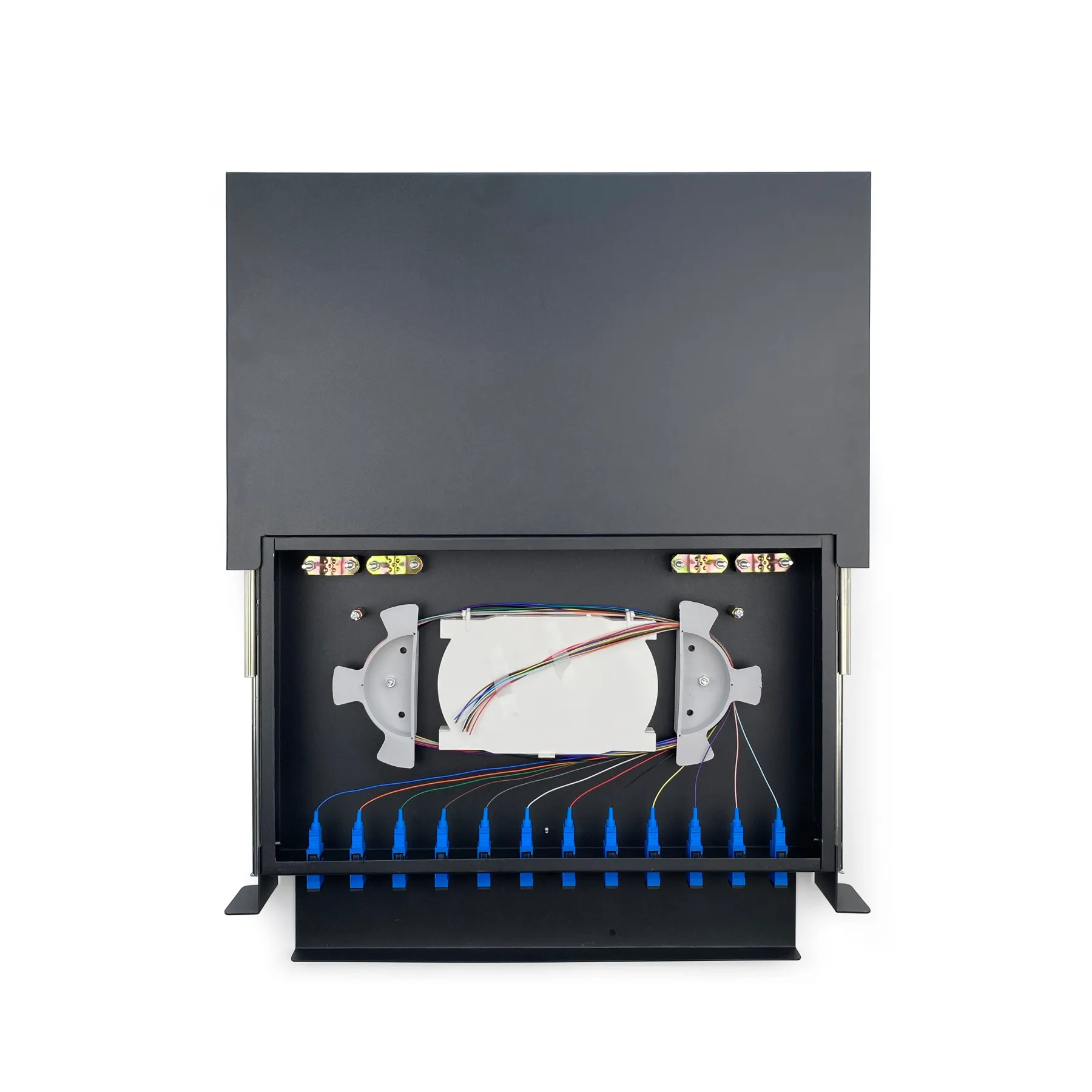Fiber Patch Panel FTTH Wall Mounted Sc/FC/St/LC APC/Upc Distribution Frame Fiber Optic Pat