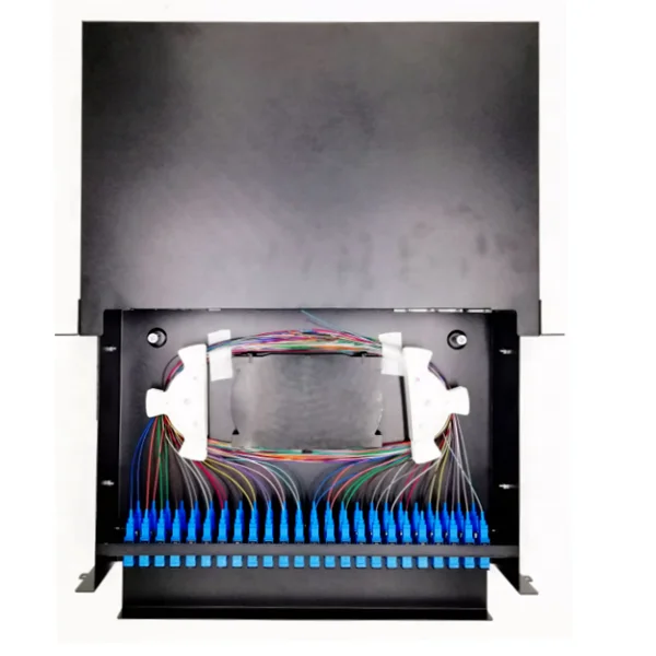 12 24 48 Port Fiber Optic Patch Panel 1U 19 Inches Rack Mount LC SC Full Equipment Din Rail Sliding Fiber Patch Panel Odf-boxintelecom