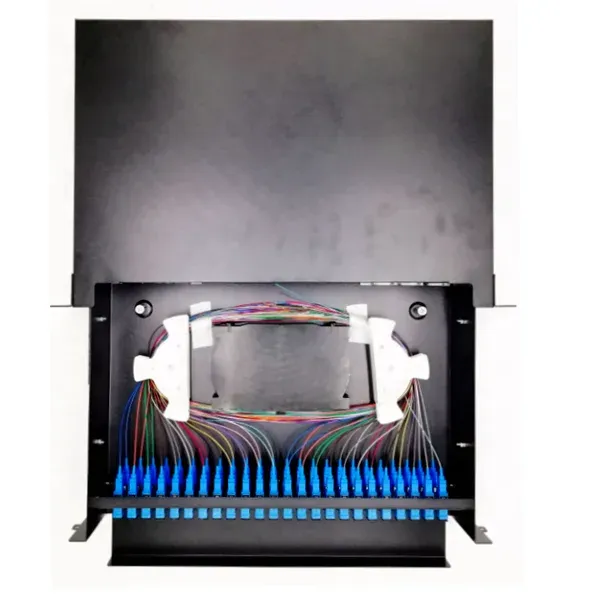 12 24 48 Port Fiber Optic Patch Panel 1U 19 Inches Rack Mount LC SC Full Equipment Din Rail Sliding Fiber Patch Panel Odf-boxintelecom