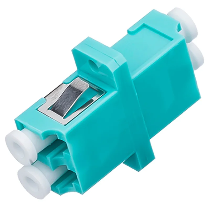Optical LC-OM3 Dual Core Fiber Adapter 10G Dual Fiber Coupler Multimode OM3 Flange Plate O
