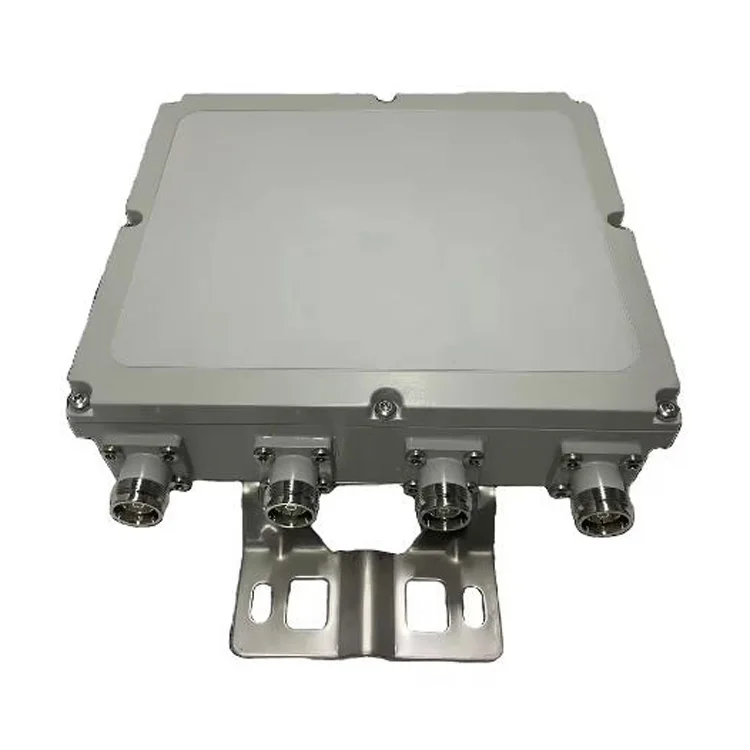 Low PIM Quad Band Combiner IP67 4.3-10 Female RF Cavity Combiner Filter Wall Pole Mounting