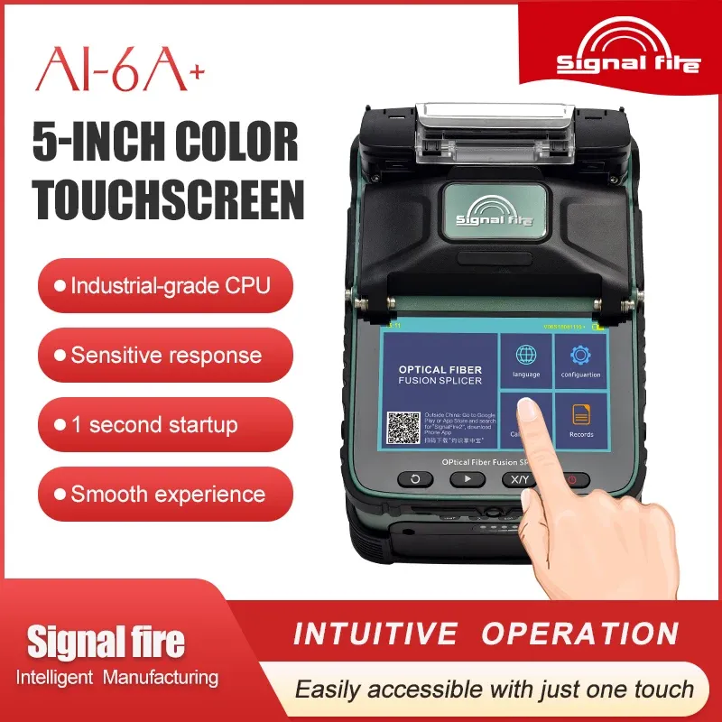 New Model Signal Fire Fiber Optic Welding Splicer Machine AI- 6A+ Fully Automatic fusion S