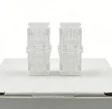 SC Transparent Fiber Optic Adapter Without Flange, Simplex SC PC Singlemode Coupler, Ceram