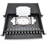 12 Port Fiber Optic Patch Panel, 12-Core SC MM ODF, Rack-Mount Optical Distribution Frame 