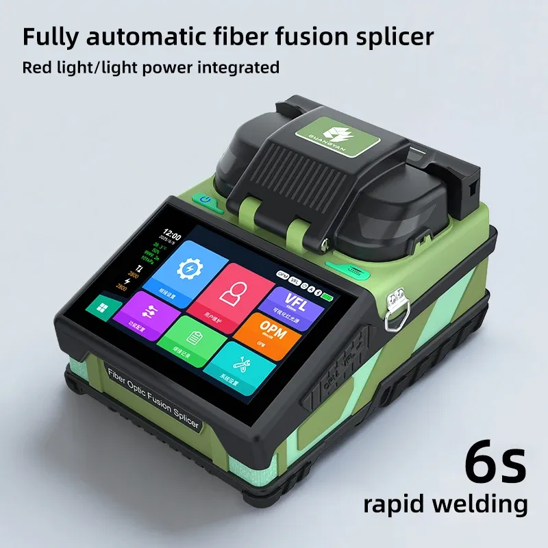 High Quality K6 FTTH Optical Fiber Optic Equipment Six Motors Fusion Splicer Machine Cable