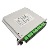 FTTH Cassette Type 1*8 Fiber PLC Splitter Lgx Splitter Cassette Box Lgx Type SC/APC 1X8 PL