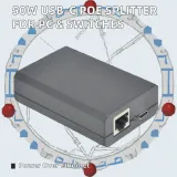 HYNNET 802.3bt Ethernet PoE Splitter with USB Type-C 50Watt LAN Power for PC/Computers Net
