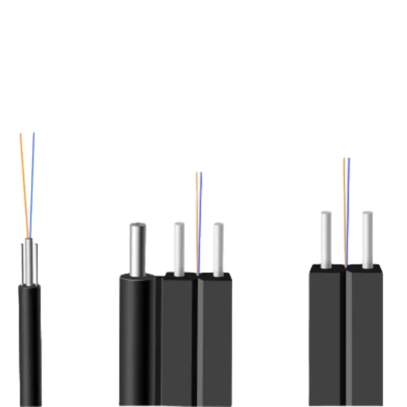 GJYXCH GJYXFCH 1 24 Core Indoor & Outdoor Optical Fiber Cable G657A1 A2 Self-Support Fig 82.0x5.2mm FTTH Drop Cable Feeder Cable-boxintelecom