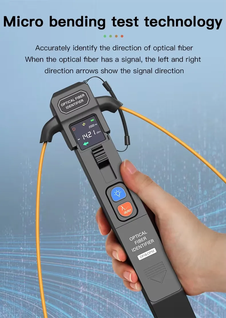 KFl-35 Metal Material Optical Fiber signal Identifier Live Fiber Identifier Detector Fiber Traffic Tester