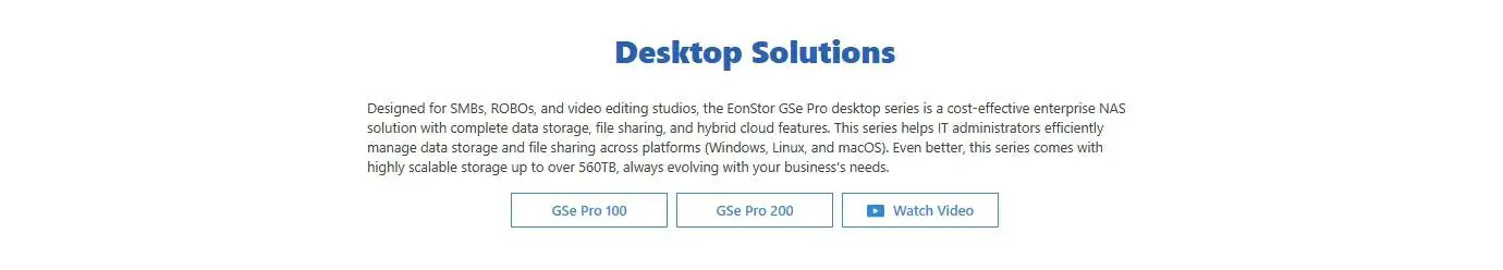 Infortrend Storage EonStor 200 Series 5-bay Desktop GSe Pro 205 3