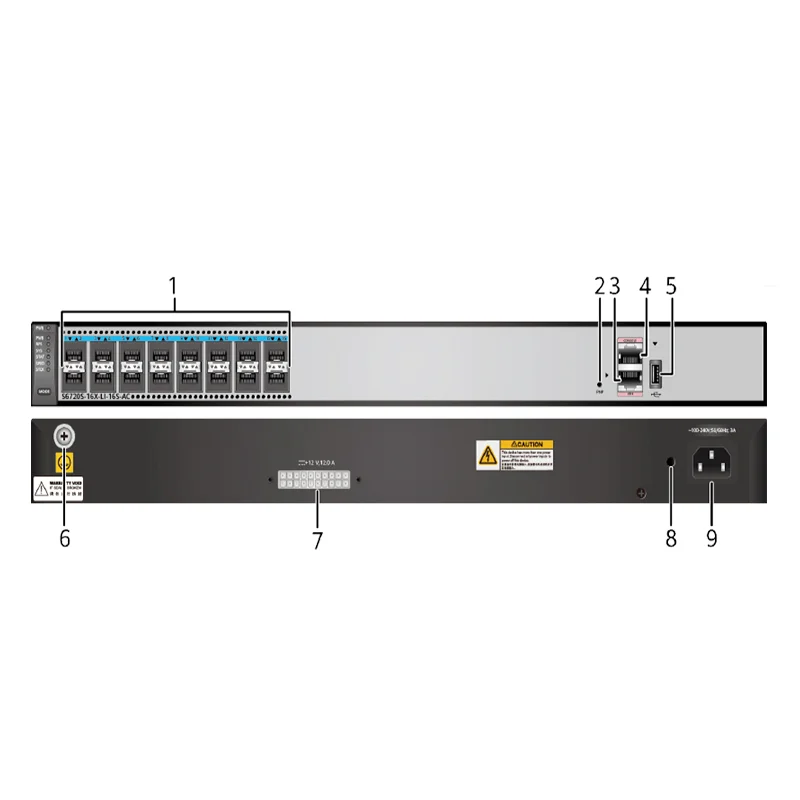 S6720S-16X-LI-16S-AC 98010688 16* 10GE SFP+ ports S6700 Series industrial network switch