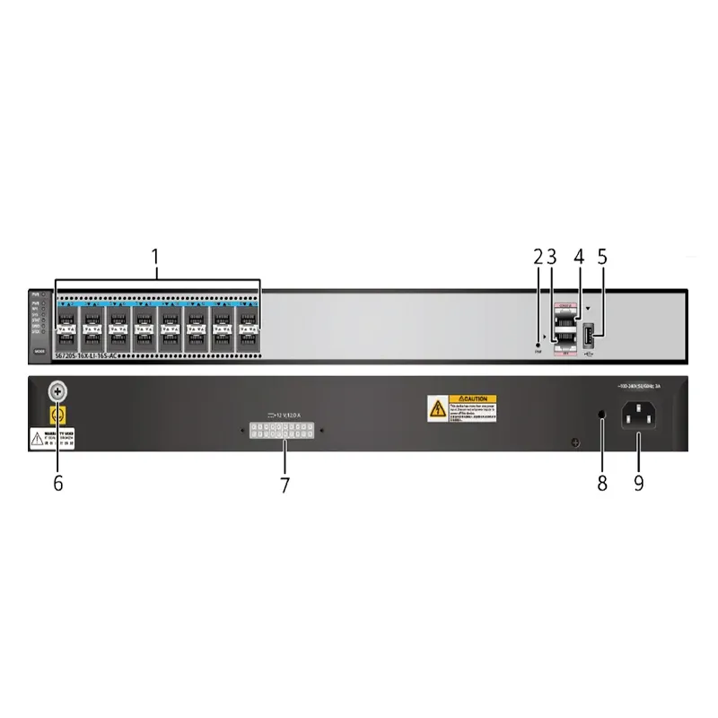 S6720S-16X-LI-16S-AC 98010688 16* 10GE SFP+ ports S6700 Series industrial network switch