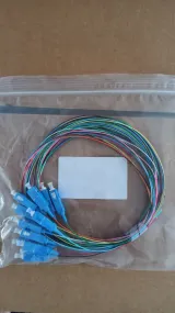 Fiber Optic Bundle Pigtail SCUPC Connector 12 Color 0.9mm SM FTTH Pigtail
