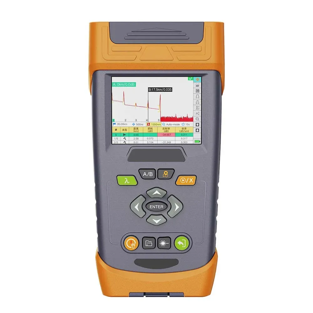 Komshine Mini OTDR Q55 Optical Time-Domain Reflectometer Fiber Optic Tester Handheld OTDR Tester with Power Meter Light Power-boxintelecom