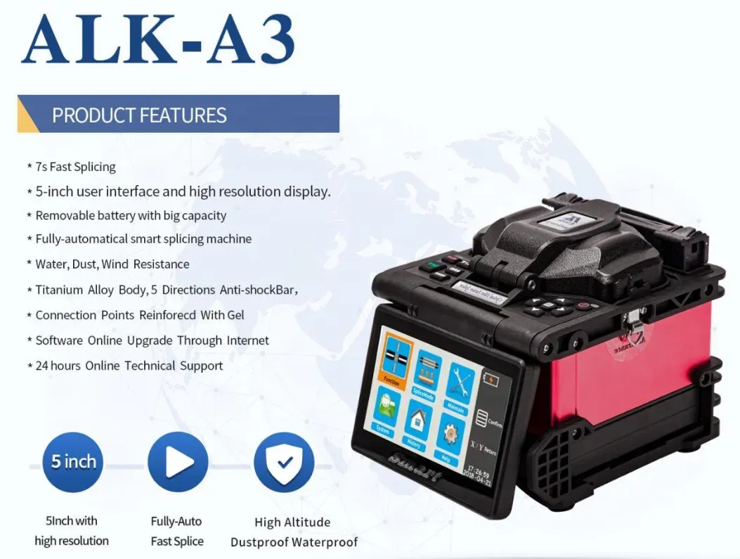Splicing Machine  ALK-A3  Optical Fiber Splicing Machine Smart 4 Motor