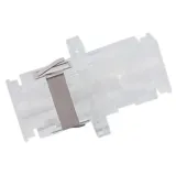 SC Transparent Fiber Optic Adapter with Flange, Simplex SC PC Singlemode Coupler, Ceramic 