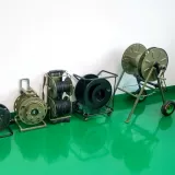 Portable Tactical Fiber Optic Cable Reel with Fixed Wheel Stand  Metal Foldable for FTTA D