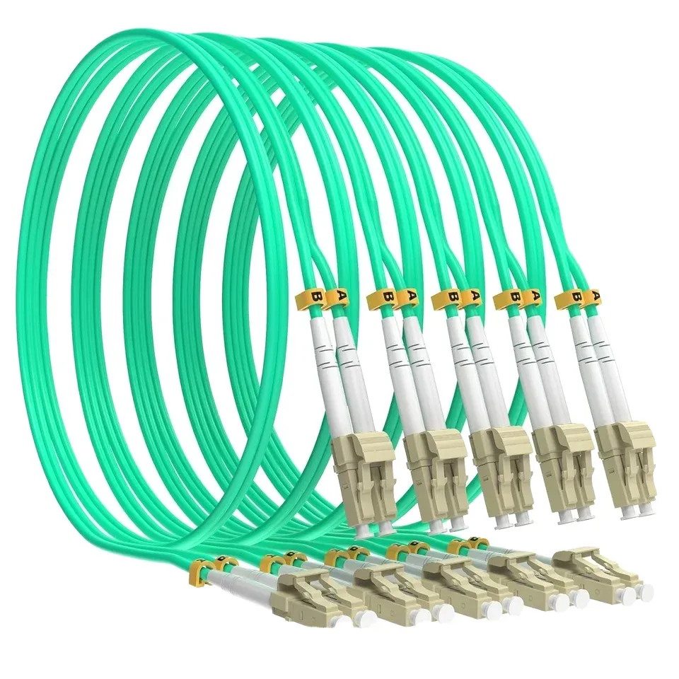 Om3 Lc to Lc Fiber Patch Cable 1m 5 Pack, Multimode Duplex 50/125μm, 10Gb Multi Mode Lc-Lc