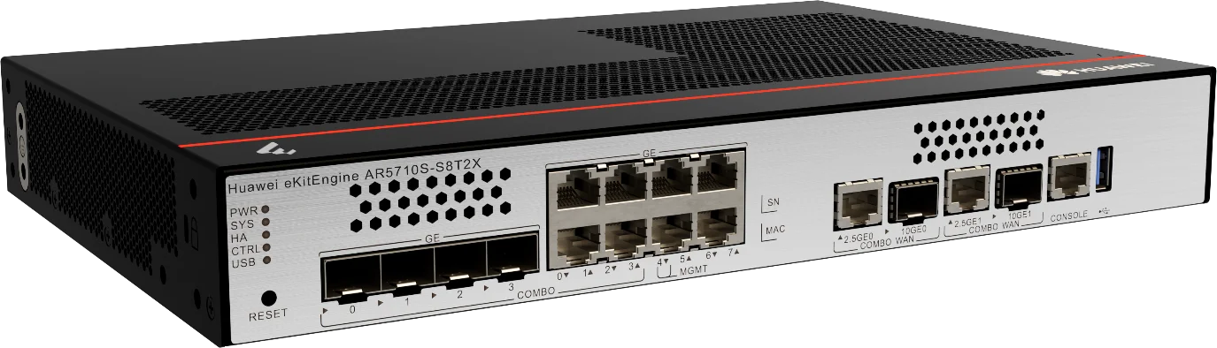 HW AR5710S-S8T2X Enterprise Router 8 Port GE 2 Port 10GE SFP+ WAN Router