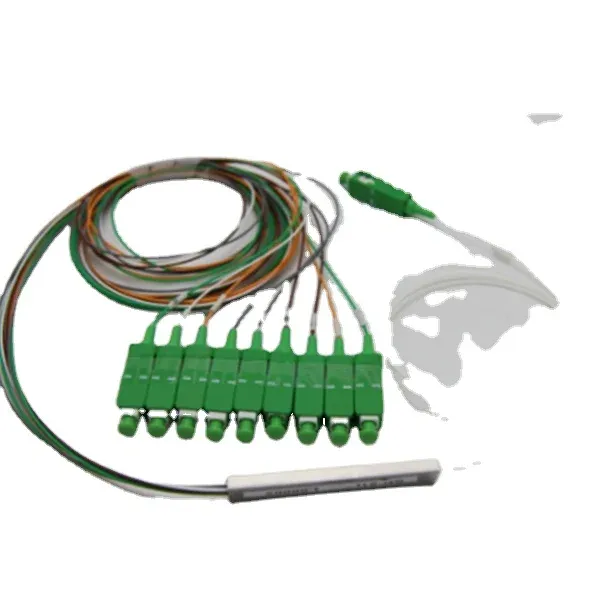Fiber Optic FTTH 1X9 Steel Tube PLC Splitter with Sc APC Connector