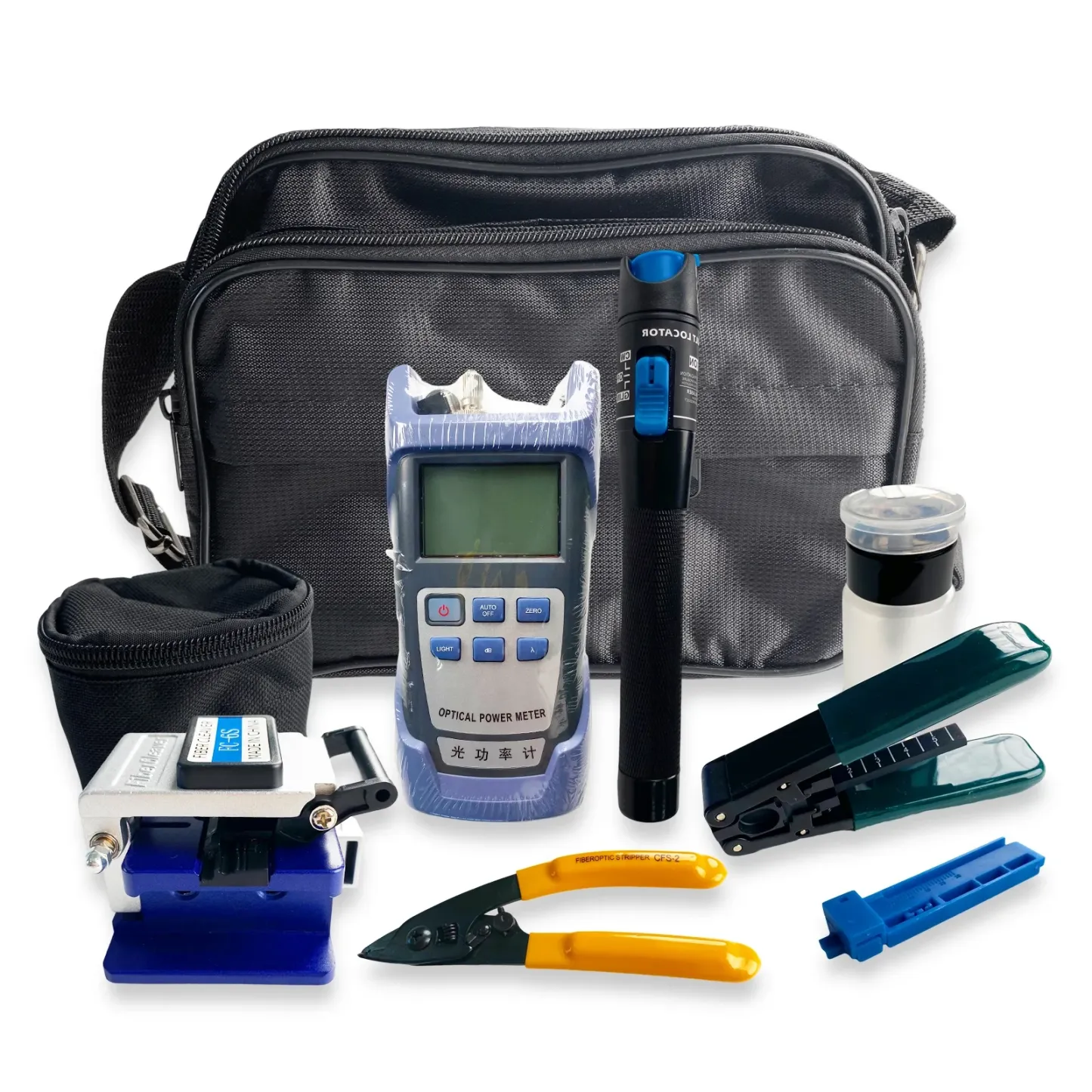 Fiber Splicing Tool Kit Set Bag Basic Termination Fibre Optic Equipment Cable Splice Tools Box for Telecom High Quality FTTH-boxintelecom