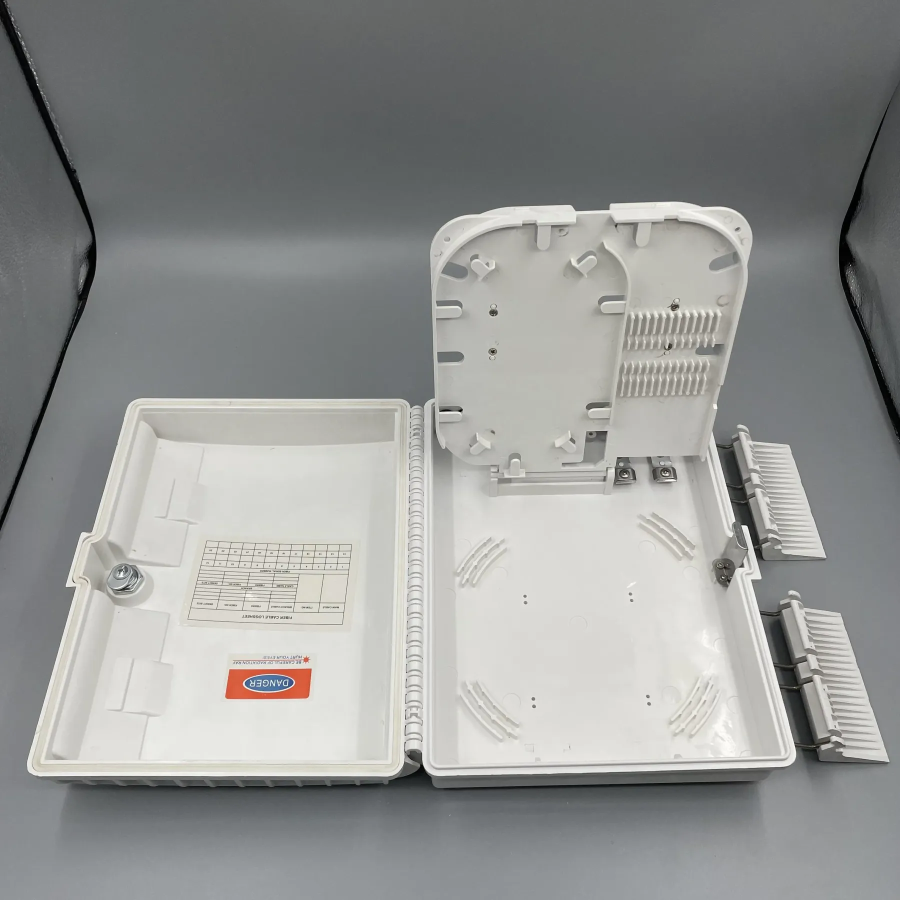 Fiber Optic Distribution Box Plc Splitter White  Black Color Odb Nap 16 Core Optical Fiber Terminal  Ftth Nap  Box-boxintelecom