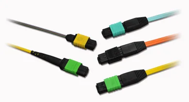 8 12 24 Core Fiber Optical MPO MTP Female Patch Cord 3.0mm Customize Length SM OM3 OM4 Low Loss-boxintelecom