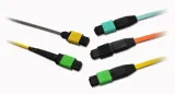 8 12 24 Core Fiber Optical MPO MTP Female Patch Cord 3.0mm Customize Length SM OM3 OM4 Low