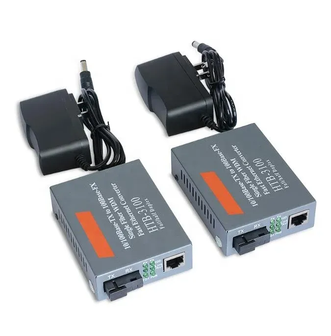 HTB-3100AB 25KM AB 10/100Mbps Fiber Optical Media Converter Single Mode Single Fiber SC Po