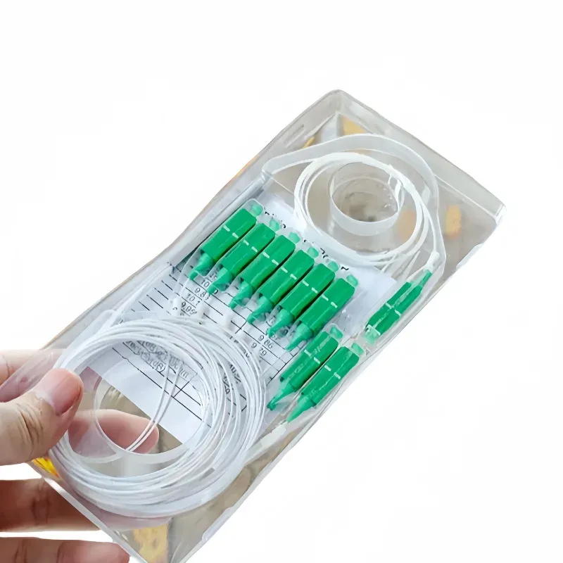 1 2 4 8 16 32 64 Single Mode 0.9mm LSZH PLC Fiber Optic Splitter LC Connector for FTTX/FTTH Network 1310/1550nm Wavelength CE-boxintelecom