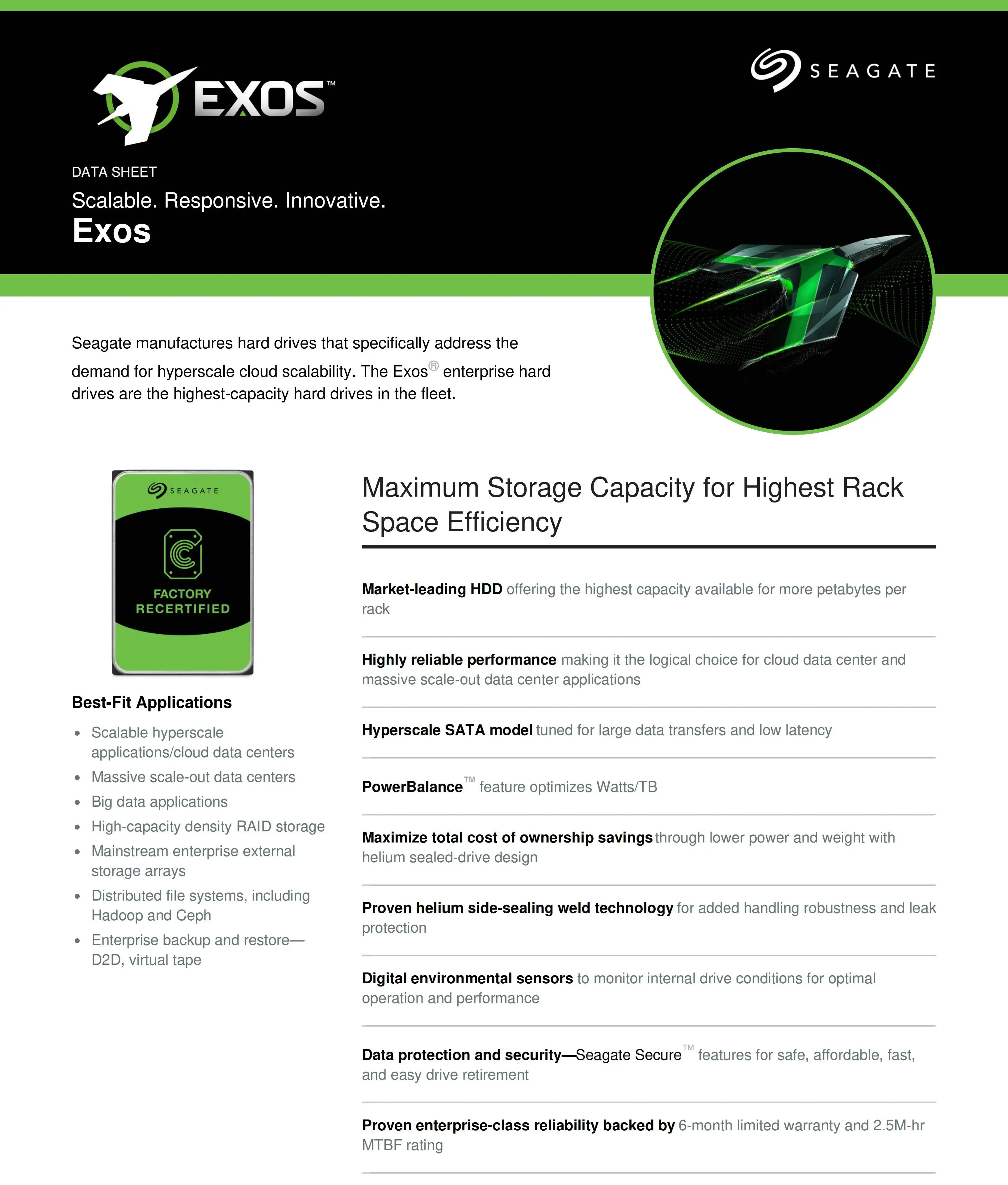 ST Recertified Exos X 28TB ST28000NM000C 3.5 HDD SATA 6Gb/s Internal Hard Drive CMR 7200 RPM 512MB Cache 0