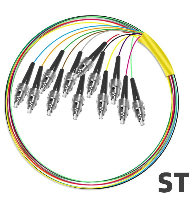 12 Core SC/FC/LC/ST Singlemode Pigtail Fiber Optic Cable - Telecom-Grade Bundle Fiber Patc