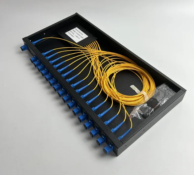 16 Port Fiber Optic Termination Box, Telecom-Grade SC/FC/LC Fully Loaded Splice Box with