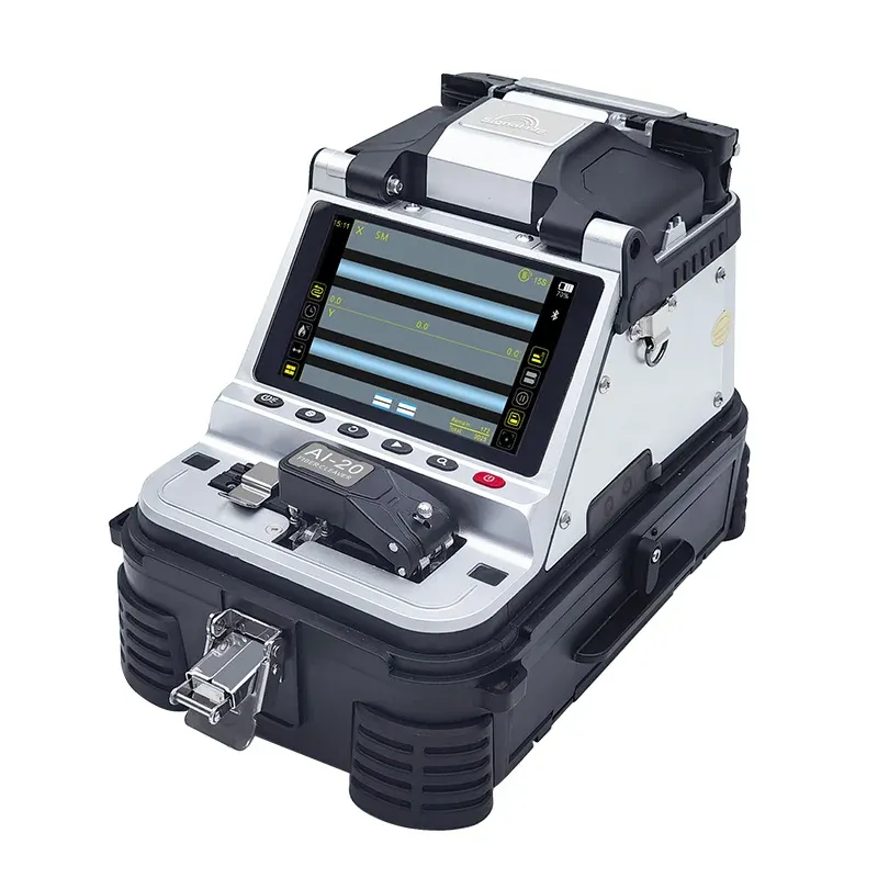 Fiber Fusion Splicer High Accuracy AI-20 Six Motors Auto 6S Fast Splicing Machine FTTX Fib