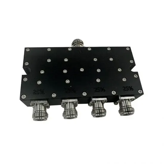 Wideband 3500-6000MHz 15W Wilkinson 4 Way Power Splitter with N Female Connector DAS High 