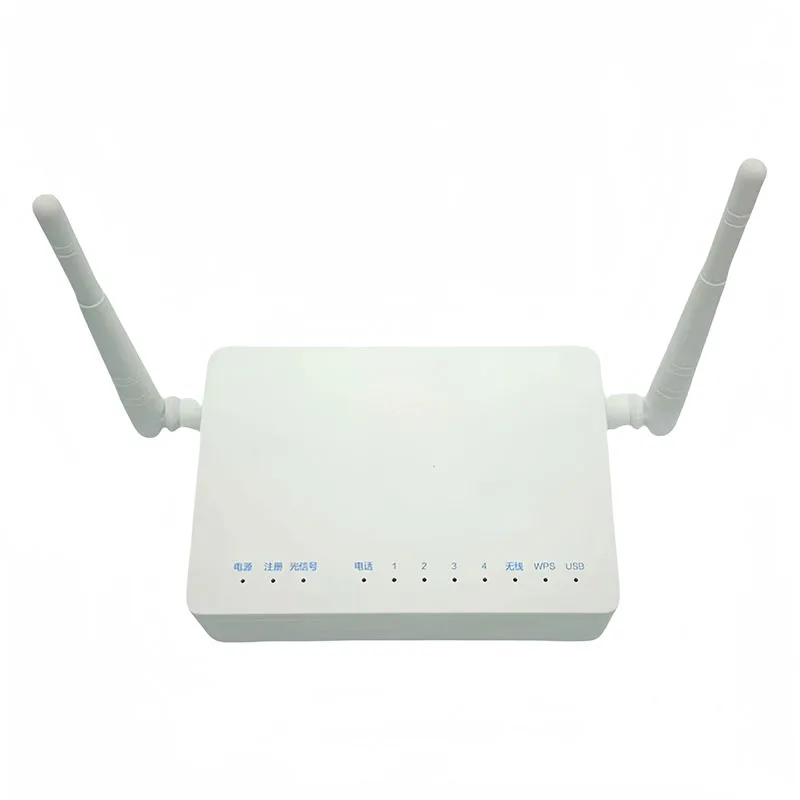 F663NV9 GPON ONT Routers 2GE 2FE 1USB 1TEL External Antenna WiFi Modem VLAN Support English Version 2.4G FTTH XPON ONU-boxintelecom