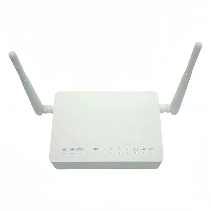 F663NV9 GPON ONT Routers 2GE 2FE 1USB 1TEL External Antenna WiFi Modem VLAN Support English Version 2.4G FTTH XPON ONU-boxintelecom