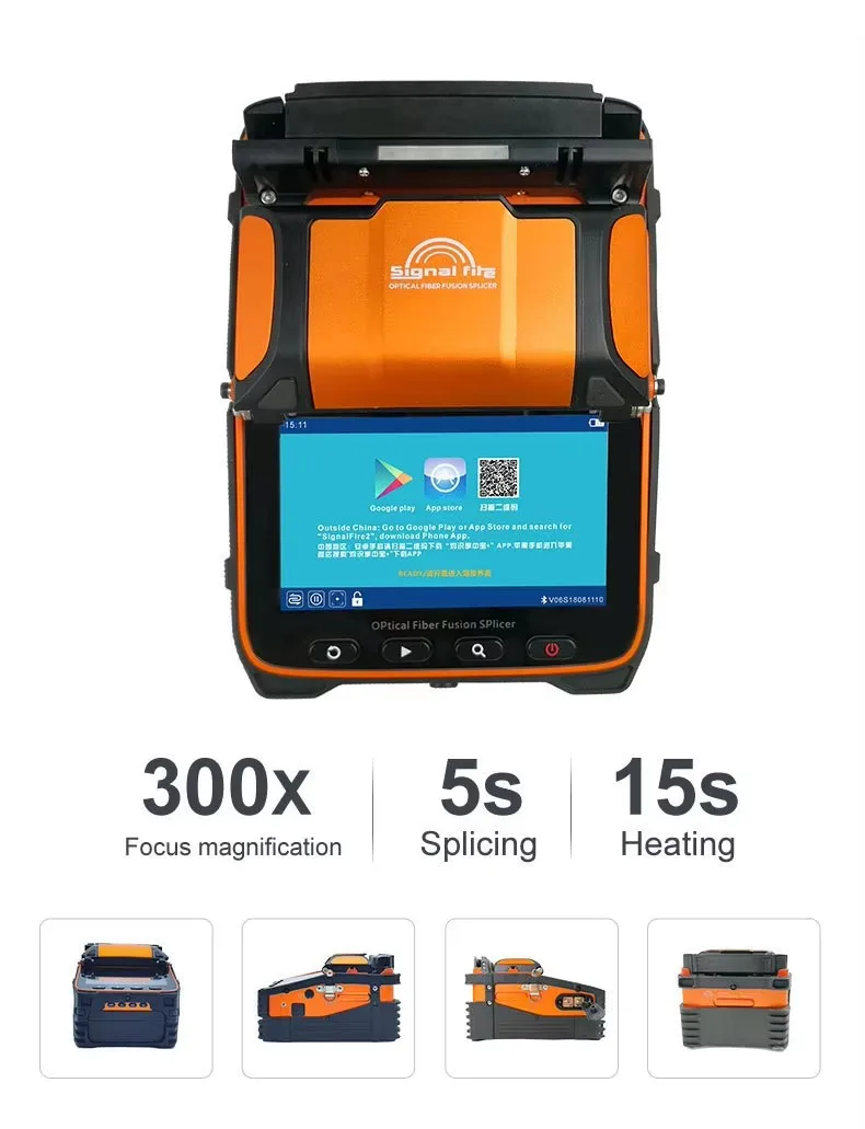 AI-9 Fiber Welding Machine Six Motor Automatic Main Line Fiber Optic Cable Fusing Equipment Fusion Splicer