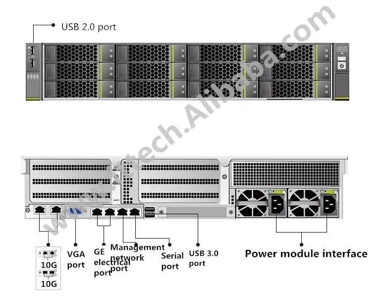 FusionServer Pro 2288H V5 Rack Network Rh2288 Huawei Server 4
