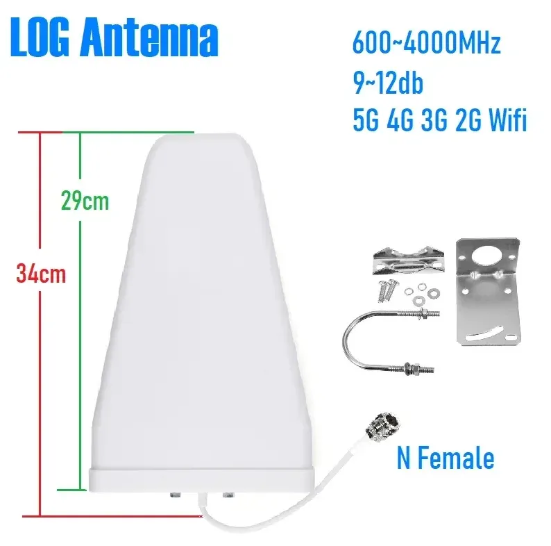 Log Periodic Antenna 700~3700MHz Waterproof Outdoor Telecommunication LPDA Antenna
