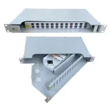 Fiber Optic Patch Panel Rotary Type Rack Mounted 19 Inch 12-96 Port Core with Splice Tray 