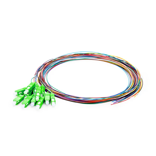 Hot Sale 12 Core 1meter Sc/APC Optic Sm Fiber Pigtail 0.9mm 9/125 Colours Patch Cord Fiber