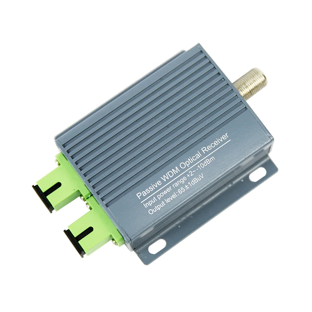 FTTH Catv Node 1550nm WDM OR16P Fiber Optic Mini Passive Optical Receiver 1 RF Port Triplexer Mode With AGC WDM Function-boxintelecom