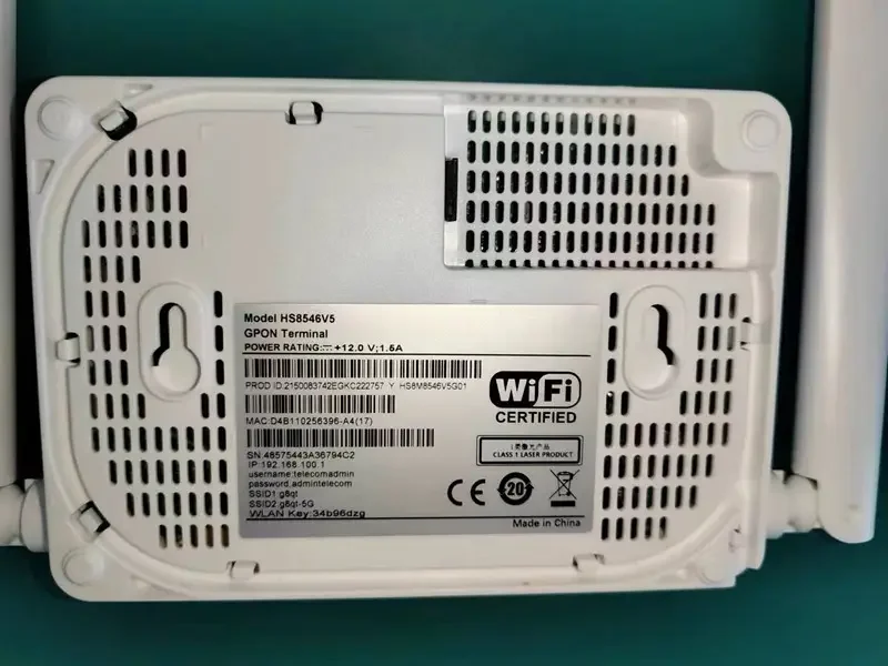 4GE ONU 2.4G 5G Dual Band WIFI ONT HS8546v5 4GE +WIFI 2.4G / 5G + 1POT+ 2USB English Firmware