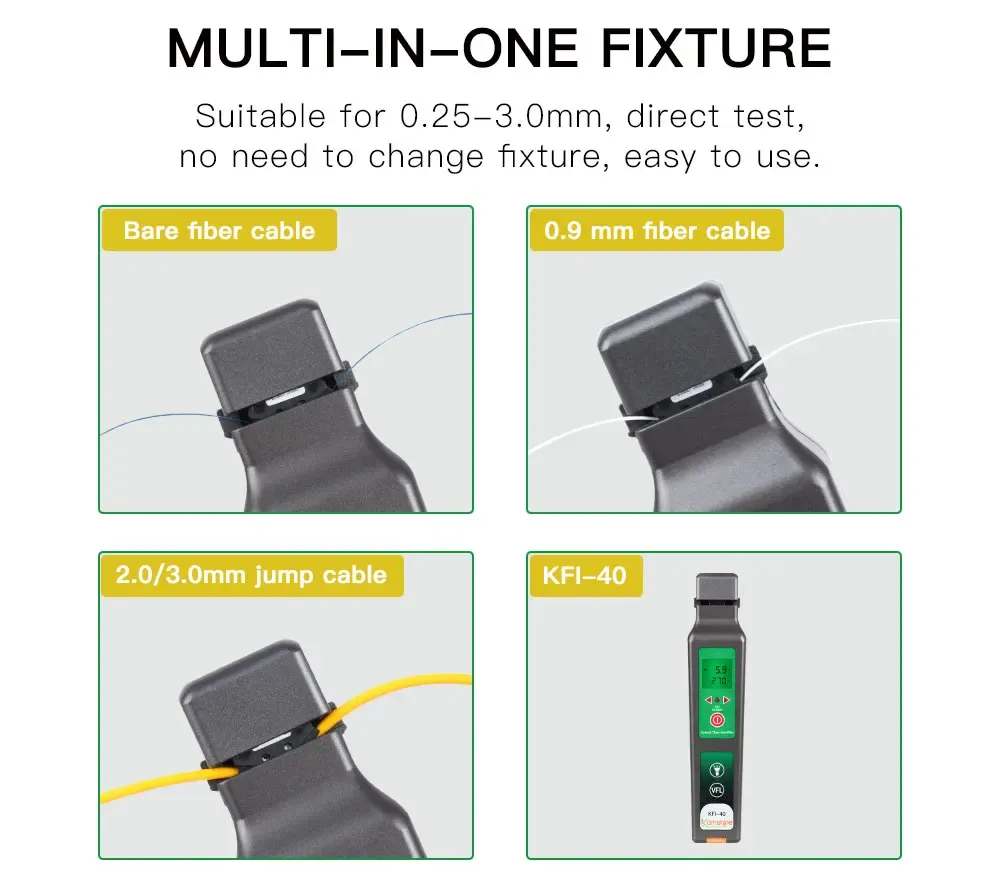 Handheld FTTH Optic Fiber Tester VFL Red Light Identifier with SDK & TCP Support for