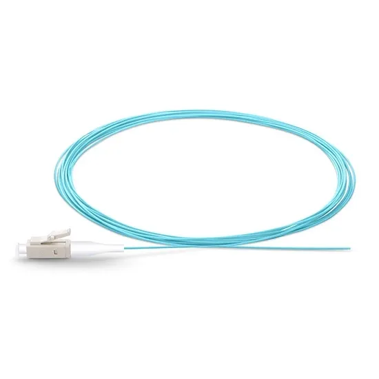 Simplex OM3&OM4 Multimode Fiber Optic Pigtail LC/UPC Connector, PVC/ LSZH Outer Jacket