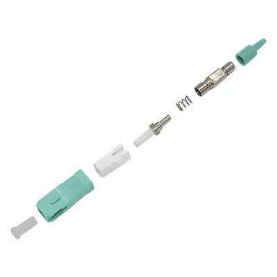SC 0.9mm OM3 Fiber Optic Connector High-Performance Optical Fiber Patch Cord Connector for